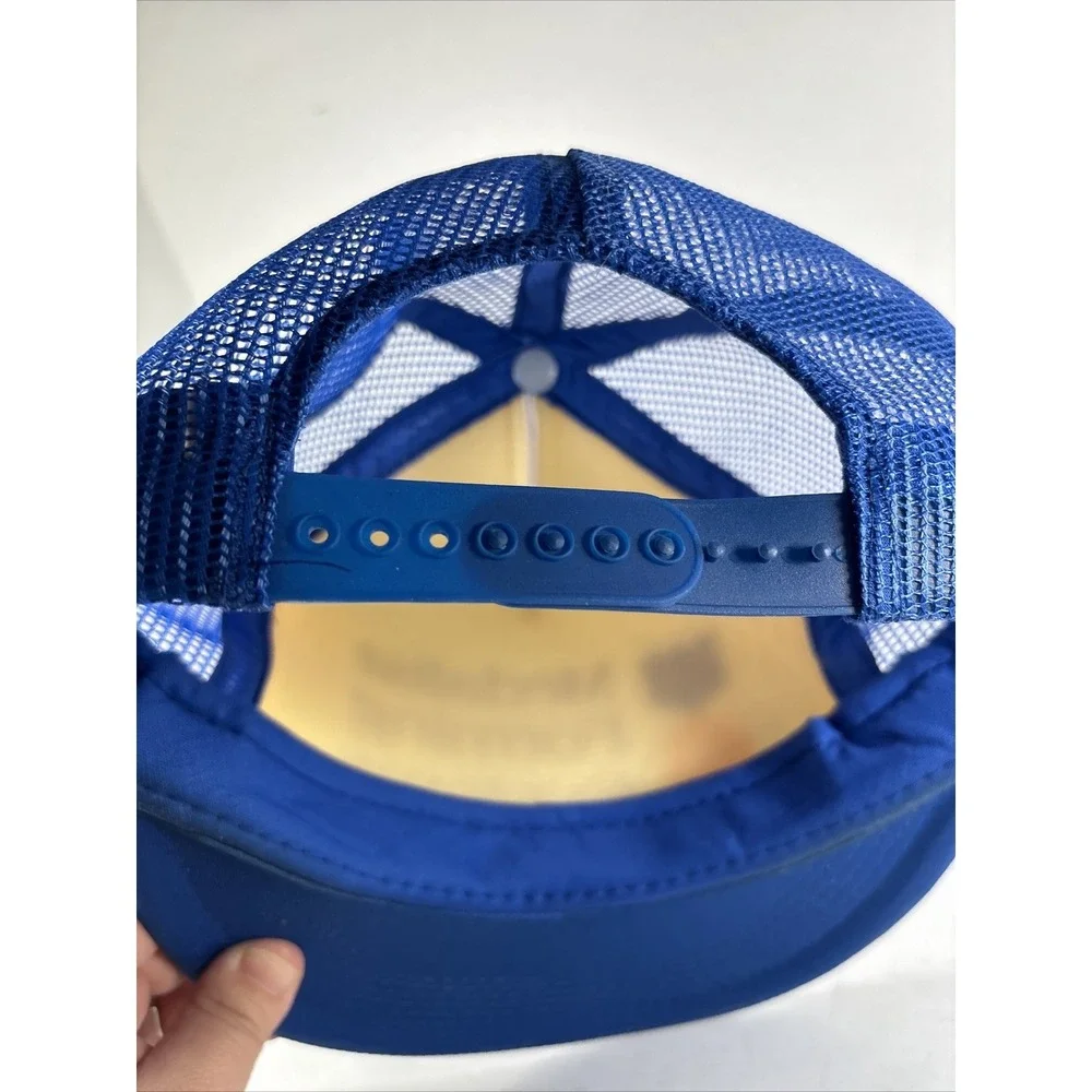 Medalist Forming Systems‎ Trucker Snapback Mesh Hat Workwear Cap Blue White